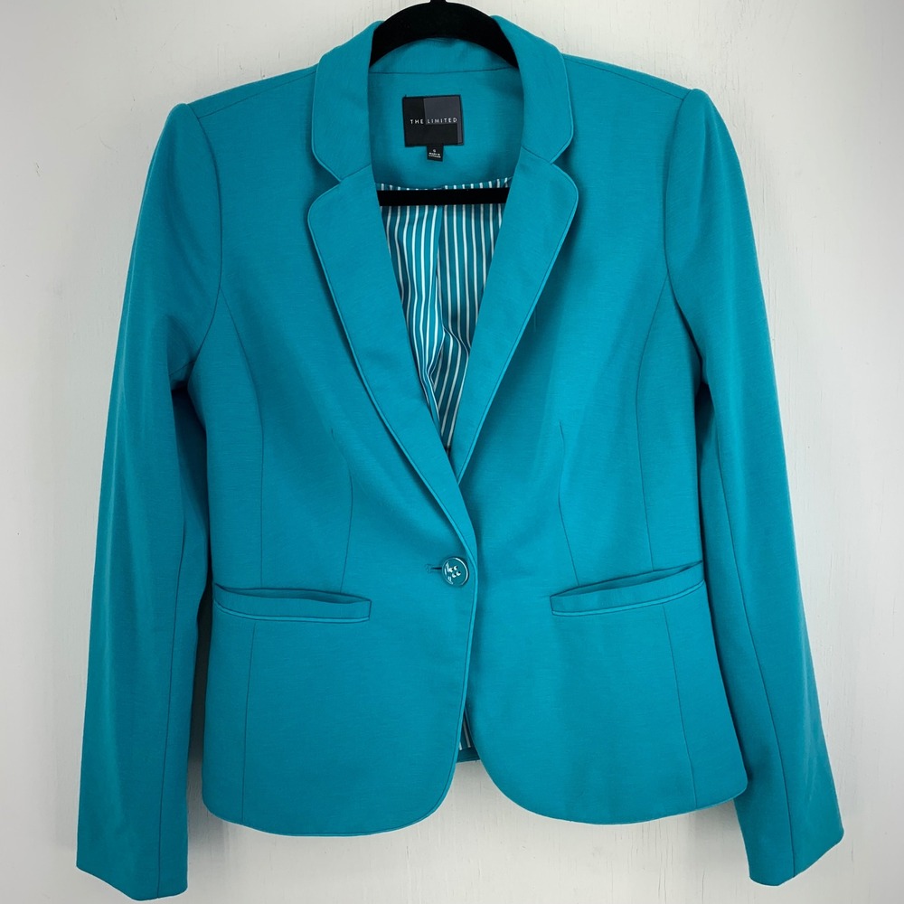 The Limited Single Button Blazer Jacket Minimalist Structured Corporate Small